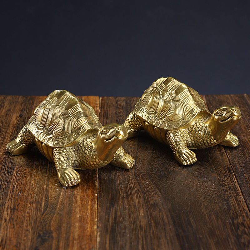 Carved Longevity Turtle Figurine - Image 3