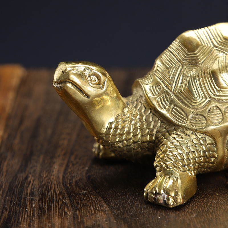 Carved Longevity Turtle Figurine - Image 5