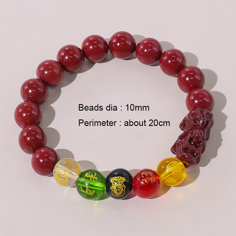Unisex Agate Mythical Beast Pixiu Wealth-Accumulating Bracelet Amulet - Image 7
