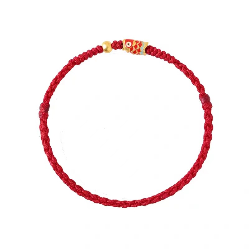 S999 Pure Silver Handmade Koi Fish Braided Bracelet