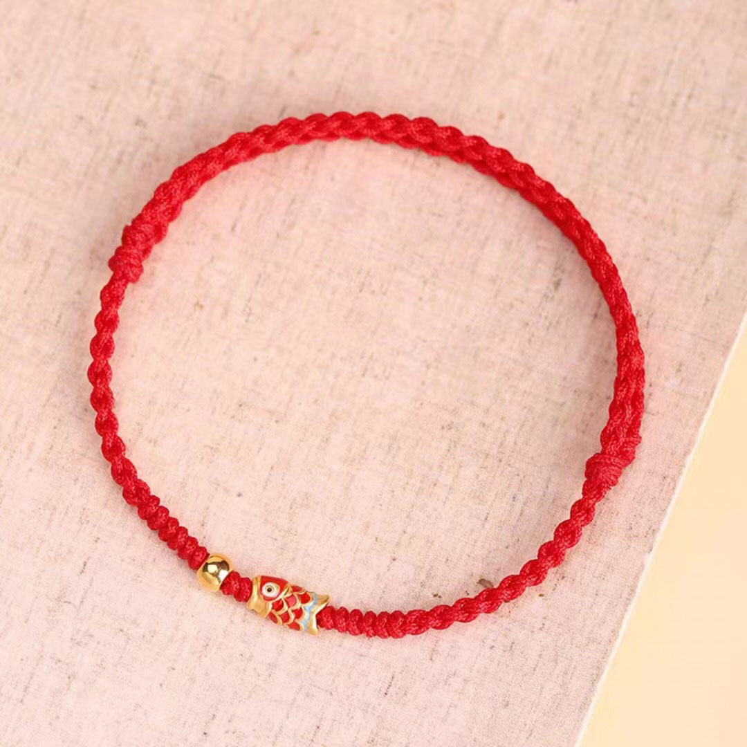S999 Pure Silver Handmade Koi Fish Braided Bracelet - Image 3