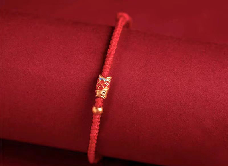 S999 Pure Silver Handmade Koi Fish Braided Bracelet - Image 5