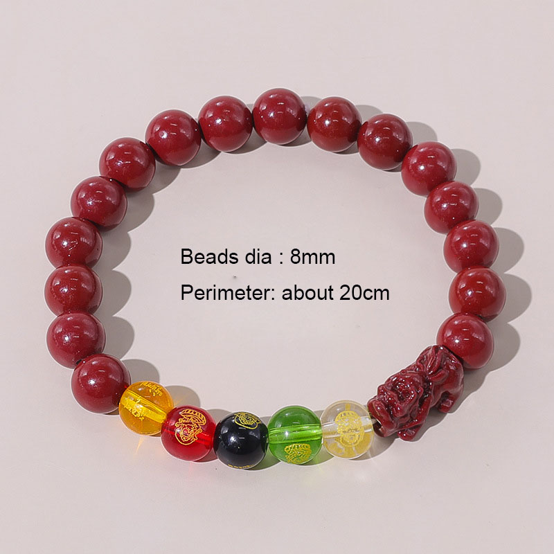 Unisex Agate Mythical Beast Pixiu Wealth-Accumulating Bracelet Amulet - Image 6