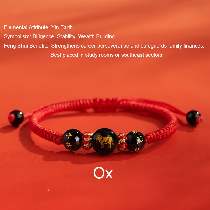 Zodiac Feng Shui Red Cord Bracelet - Image 10