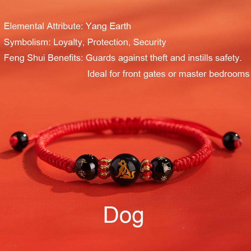 Zodiac Feng Shui Red Cord Bracelet - Image 23