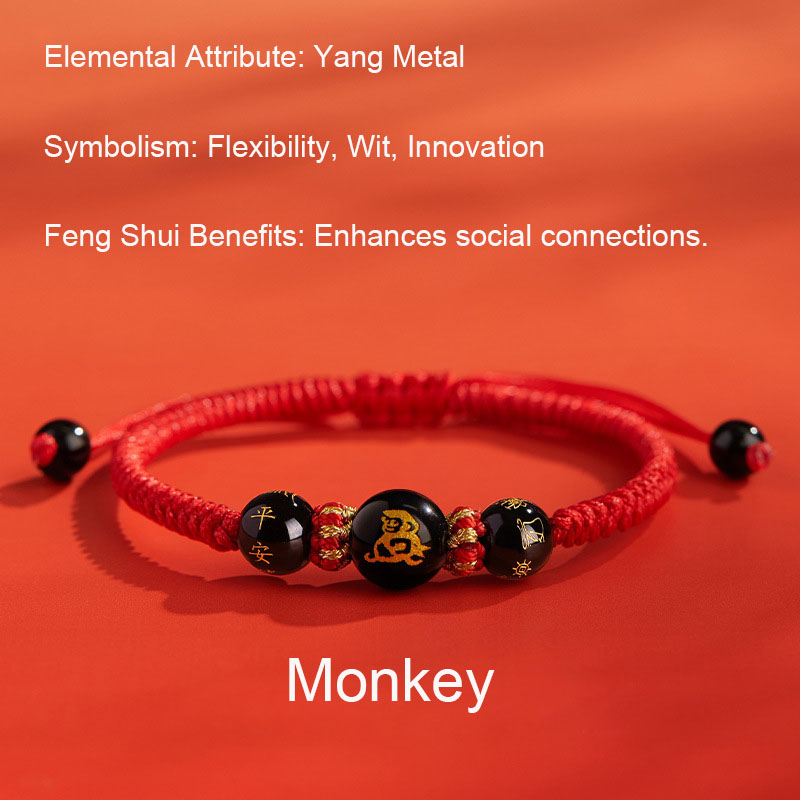 Zodiac Feng Shui Red Cord Bracelet - Image 25