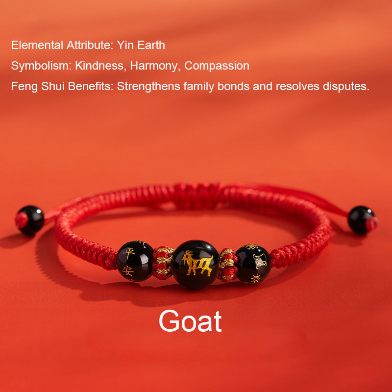 Zodiac Feng Shui Red Cord Bracelet - Image 4
