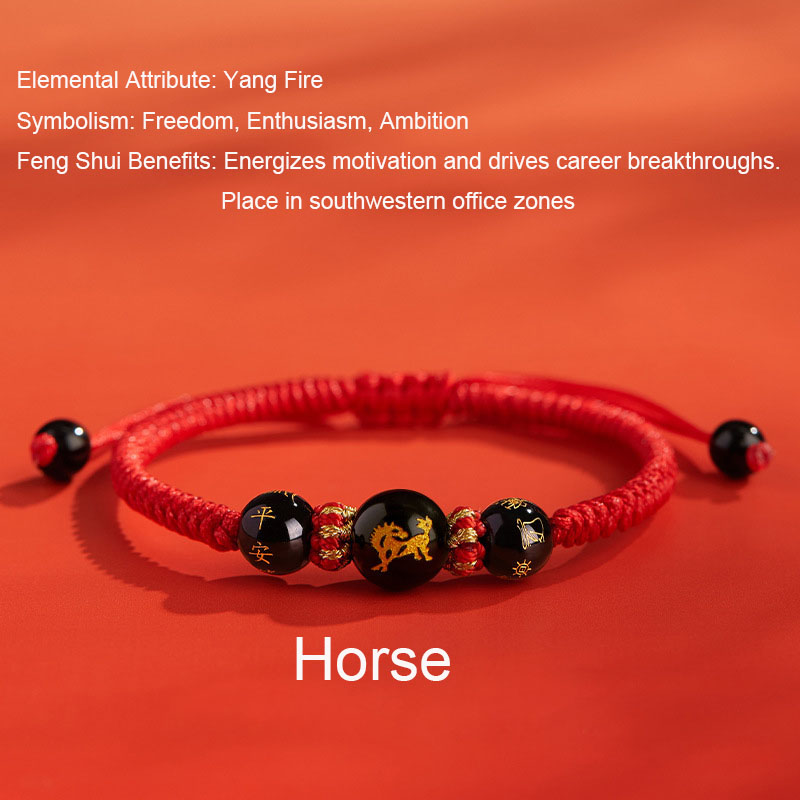 Zodiac Feng Shui Red Cord Bracelet - Image 8