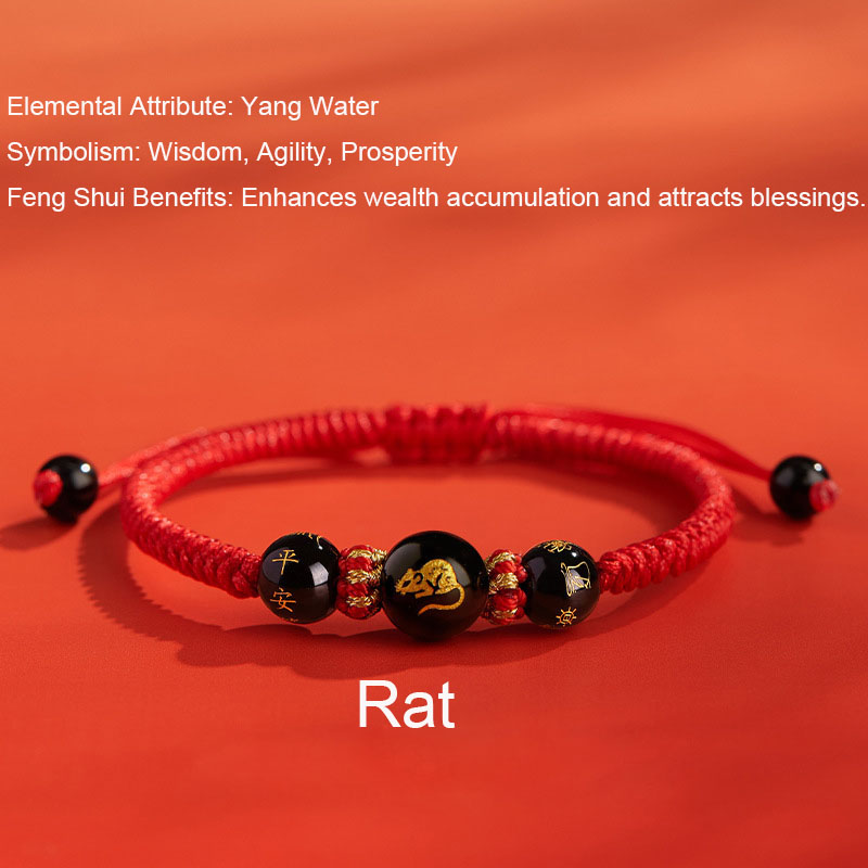 Zodiac Feng Shui Red Cord Bracelet - Image 14